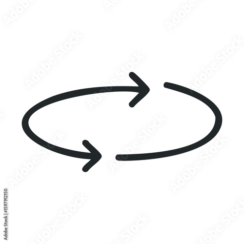 Circular arrow symbol for refresh or synchronize