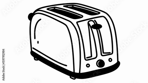 toaster isolated on white