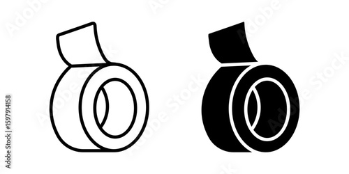  duct tape glue icon white on background
