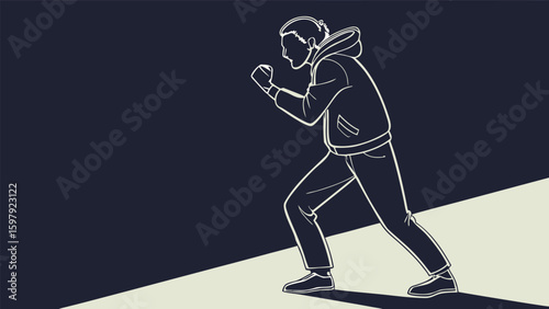 Angry Stance Vector Illustration