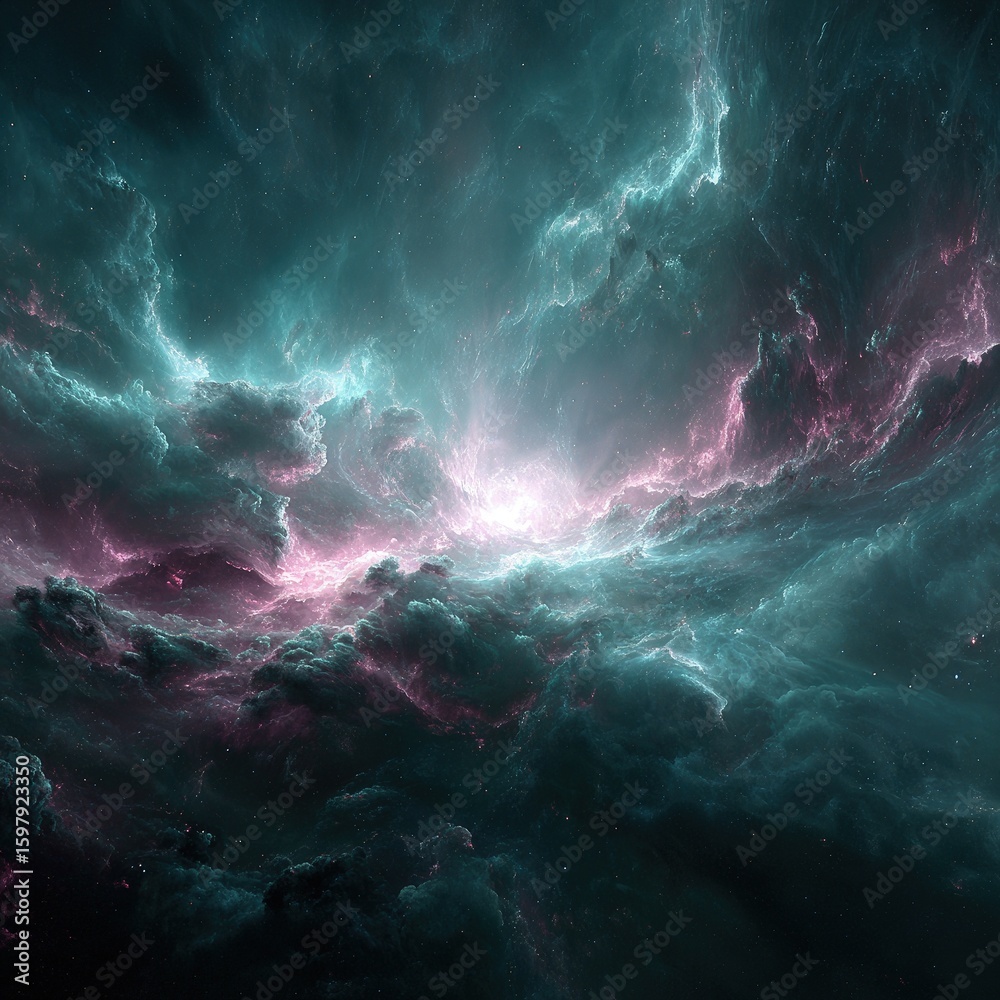 Abstract Colorful Nebulae In Deep Space Abstract Colorful Nebulae In Deep Space