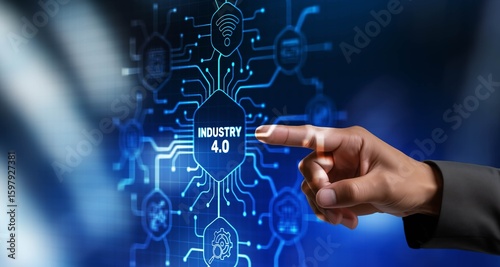Smart factory and industry 4.0. Internet of things (IoT) concept