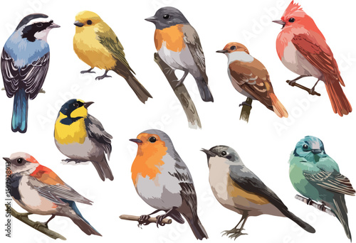 set of birds