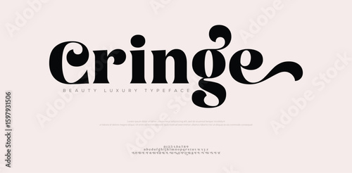 Cringe Bold Elegant Serif Font. Luxury Modern Typography for Fashion, Branding, Wedding Invitations & Vintage Logo Design.

