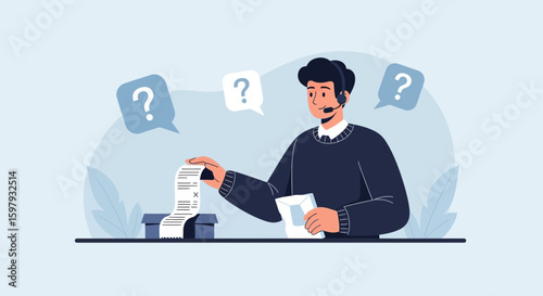 Customer Service Representative Resolving Queries Regarding Financial Transactions