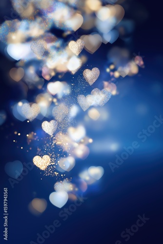 A whimsical digital art piece featuring a blue background with many lights captured in a high fidelity image for stunning visual impact