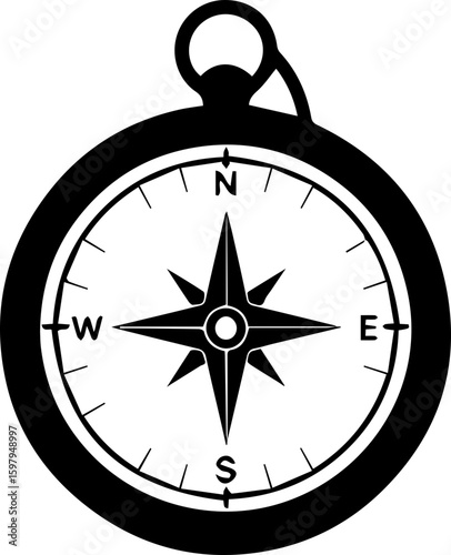 Free Download Black and White GPS Navigation Pictogram - GFXLoad