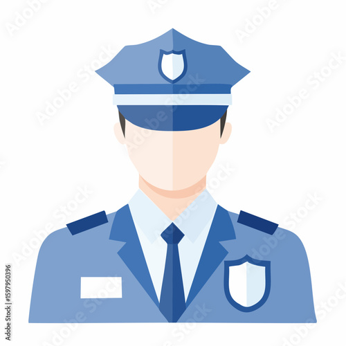 A dignified police officer in a formal uniform ready to serve and protect, conveying authority, and upholding law and order, embodying professionalism and a sense of security.