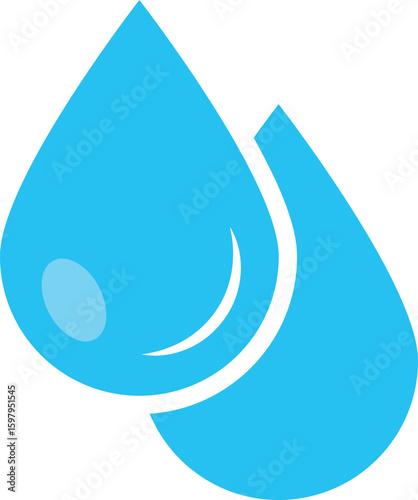 Blue water drop icon set. water bubbles repeating elements. Tear and oil symbols. water conservation themes. Clean wash suds concept. Droplet sign
