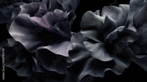 Abstract Dark Floral Design