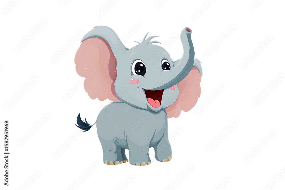 Naklejka premium Adorable baby elephant illustration