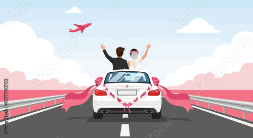 Newlyweds Celebrate Honeymoon Trip Leaving on Vacation After the Ceremony