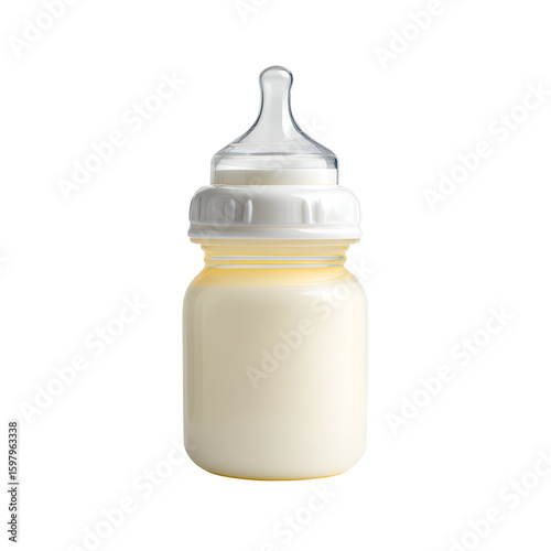 Baby bottle filled with milk infant feeding nutrition childcare