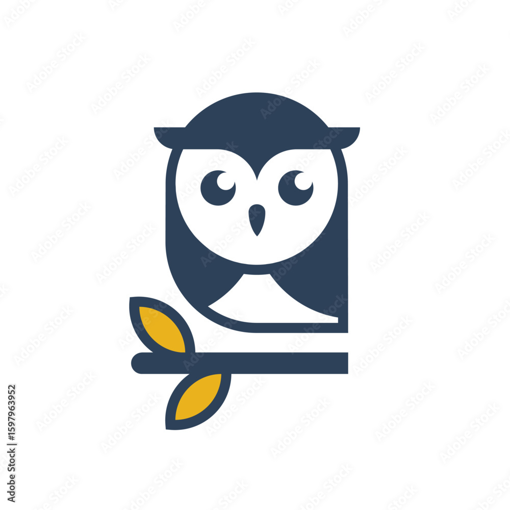 Naklejka premium owl vector abstract modern logo