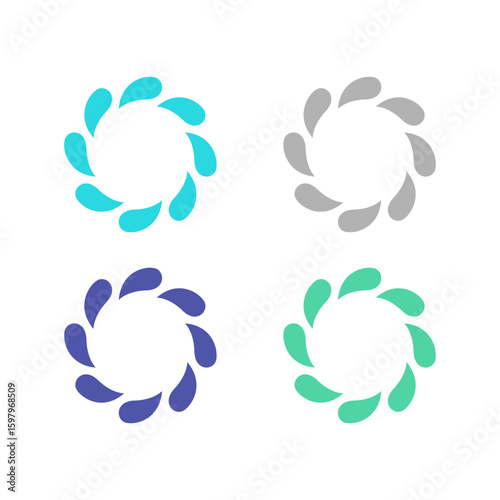 WATER SPLASH SIGN SYMBOL LOGO VECTOR
