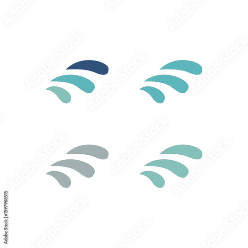 WATER SPLASH SIGN SYMBOL LOGO VECTOR
