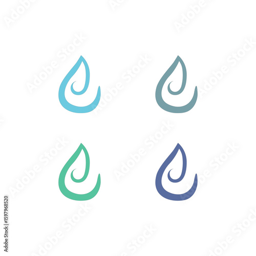 WATER SPLASH SIGN SYMBOL LOGO VECTOR
