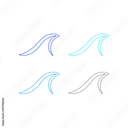 WATER SPLASH SIGN SYMBOL LOGO VECTOR

