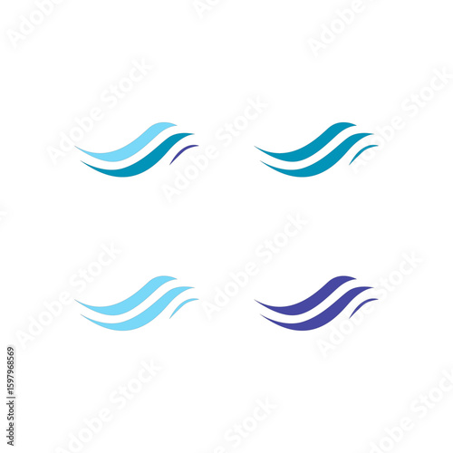 WATER SPLASH SIGN SYMBOL LOGO VECTOR
