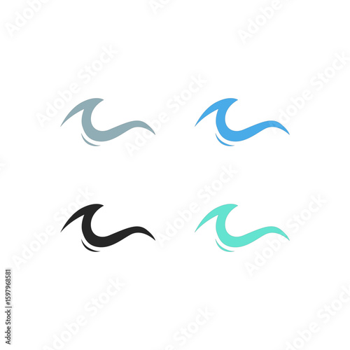 WATER SPLASH SIGN SYMBOL LOGO VECTOR
