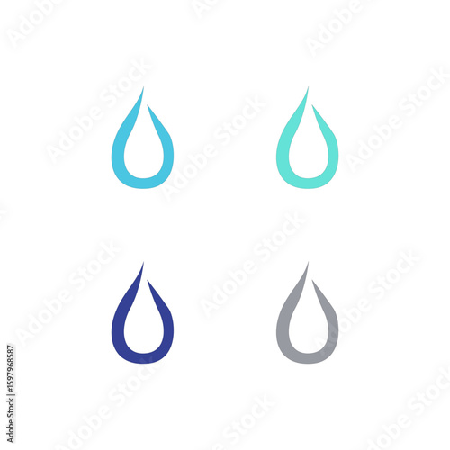 WATER SPLASH SIGN SYMBOL LOGO VECTOR
