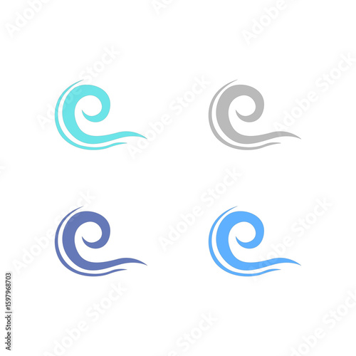 WATER SPLASH SIGN SYMBOL LOGO VECTOR
