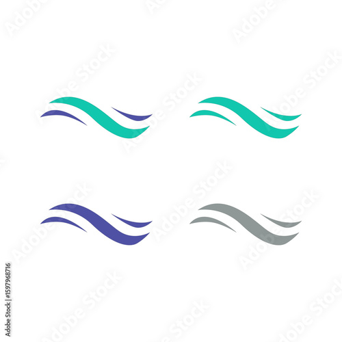 WATER SPLASH SIGN SYMBOL LOGO VECTOR
