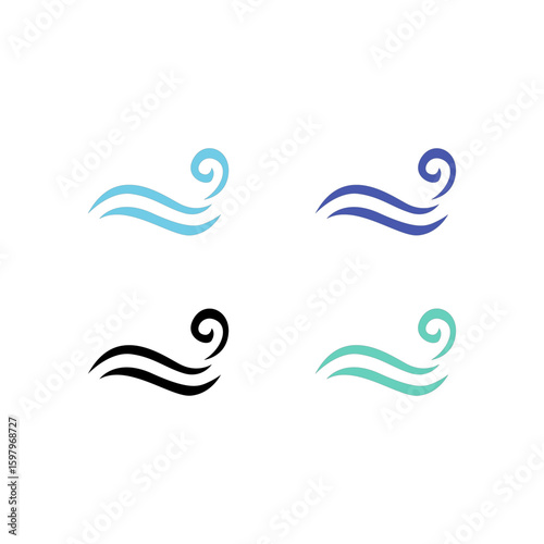 WATER SPLASH SIGN SYMBOL LOGO VECTOR
