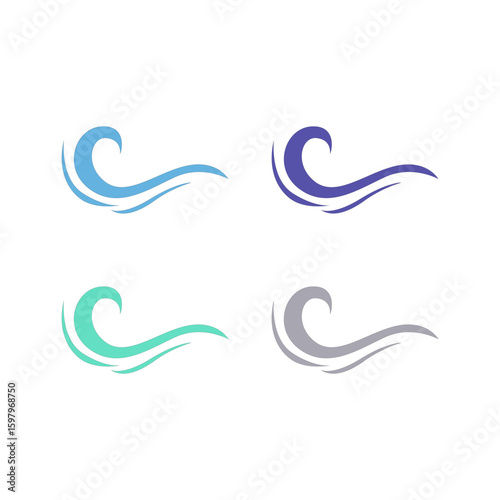 WATER SPLASH SIGN SYMBOL LOGO VECTOR
