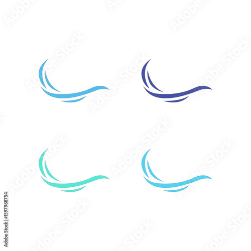 WATER SPLASH SIGN SYMBOL LOGO VECTOR
