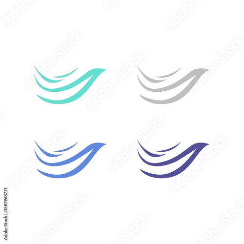 WATER SPLASH SIGN SYMBOL LOGO VECTOR
