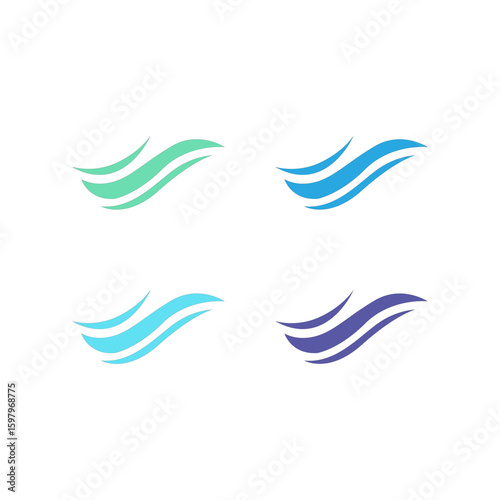 WATER SPLASH SIGN SYMBOL LOGO VECTOR
