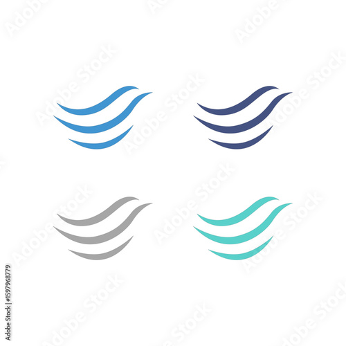 WATER SPLASH SIGN SYMBOL LOGO VECTOR
