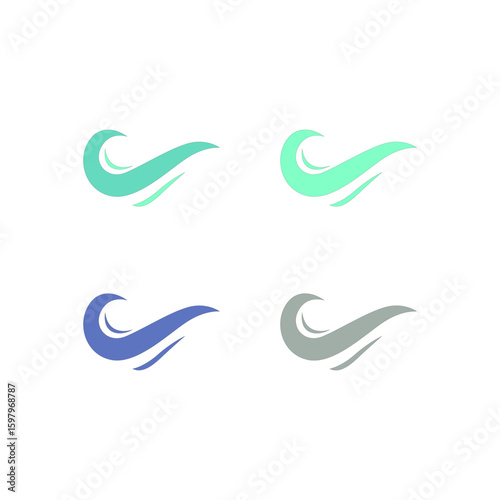 WATER SPLASH SIGN SYMBOL LOGO VECTOR
