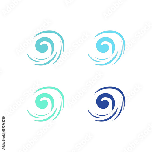 WATER SPLASH SIGN SYMBOL LOGO VECTOR
