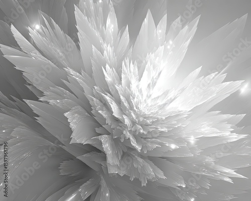 Abstract White Flower Design