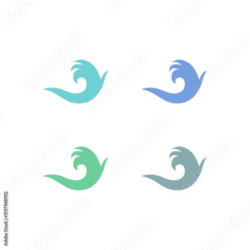 WATER SPLASH SIGN SYMBOL LOGO VECTOR
