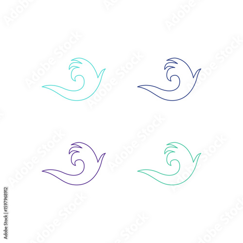 WATER SPLASH SIGN SYMBOL LOGO VECTOR
