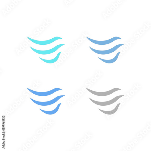 WATER SPLASH SIGN SYMBOL LOGO VECTOR
