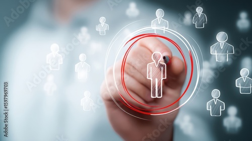 The person being selected from a digital network of professionals and users.