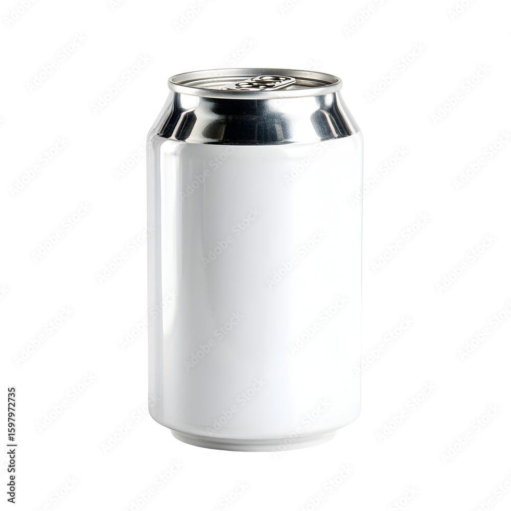 White Aluminum Can Mockup on Transparent Background White Aluminum Can Mockup on Transparent Background