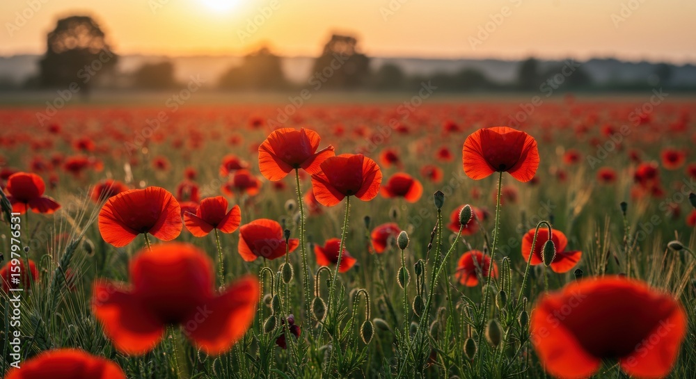 Obraz premium field of poppies
