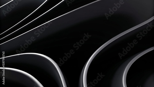 Black and white 4k texture. Minimal clean modern wallpaper. Perfect background with abstract fluid shapes. 