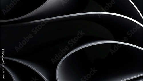 Black and white 4k texture. Minimal clean modern wallpaper. Perfect background with abstract fluid shapes. 