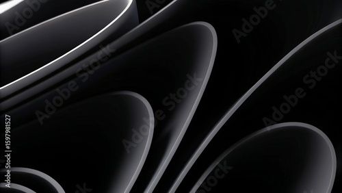 Black and white 4k texture. Minimal clean modern wallpaper. Perfect background with abstract fluid shapes. 