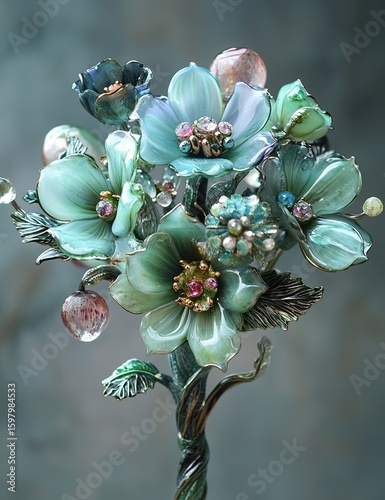 beautiful bouquet of jade-like flowers