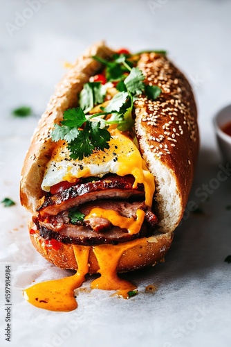 freshly baked crispy-crusted Vietnamese
