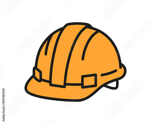 Construction helmet, vector icon 10 eps.