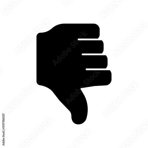 Dislike Thumbs Down Negative Feedback Fill Icon
