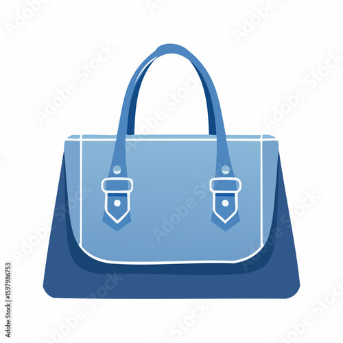 An elegantly designed tote bag in a calming blue color palette, ready to carry essentials with style. 